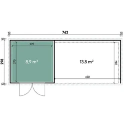 Wolff Finnhaus Gerätehaus Eleganto 3030, Inkl. Lounge Rechts, Ca. B782/H225/T319 Cm 7 Wolff Finnhaus Gerätehaus Eleganto 3030, Inkl. Lounge Rechts, Ca. B782/H225/T319 Cm -Angebote Biohort Store 6618334 WE BG 001 Eleganto3030GranitgraumitLounge4530rechts