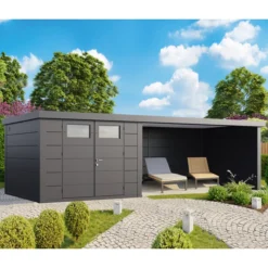 Wolff Finnhaus Gerätehaus Eleganto 3030, Inkl. Lounge Rechts, Ca. B782/H225/T319 Cm 6 Wolff Finnhaus Gerätehaus Eleganto 3030, Inkl. Lounge Rechts, Ca. B782/H225/T319 Cm -Angebote Biohort Store 6618334 WE MO 001 Eleganto3030GranitgraumitLounge4530rechts