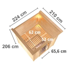 Wolff Finnhaus Innensauna Basic Zino, Ca. B224/H206/T210 Cm -Angebote Biohort Store 6618763 WE BG 002 FinnhausInnensaunaBasicZino