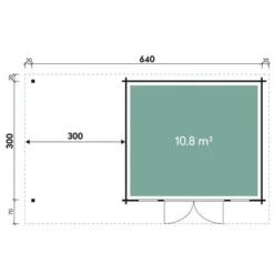 Finnhaus Gartenhaus Trondheim 70-A, Inkl. Seitendach Links -Angebote Biohort Store 6619167 WE BG 001 FinnhausGartenhaus