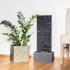 Climaqua Naturschiefer-Wasserwand Liv 15 Climaqua Naturschiefer-Wasserwand Liv -Angebote Biohort Store 6646061 WE MO 002 ClimaquaWasserwandLivAnthrazit