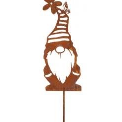 Badeko Metall-Wichtel Timo Mit Streifenmütze, Ca. H50 Cm