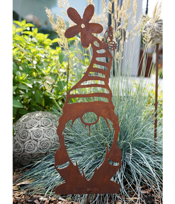 Badeko Metall-Wichtel Timo Mit Streifenmütze, Ca. H50 Cm 4 Badeko Metall-Wichtel Timo Mit Streifenmütze, Ca. H50 Cm – Bild 2