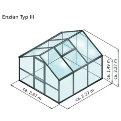 KGT Gewächshaus Enzian III, Ca. B267/H227/T227 Cm 7 KGT Gewächshaus Enzian III, Ca. B267/H227/T227 Cm -Angebote Biohort Store 6694798 WE BG 001 KGTGewaechshausEnzianIII