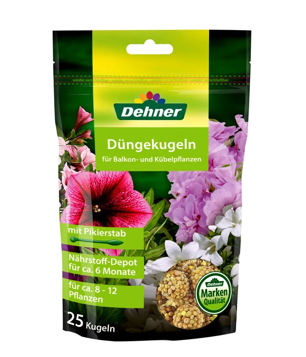 Dehner Düngekugeln Für Balkon- Und Kübelpflanzen, 25 Kugeln 3 Dehner Düngekugeln Für Balkon- Und Kübelpflanzen, 25 Kugeln