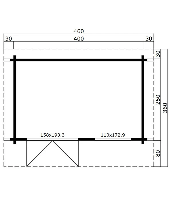 Weka Weekendhaus 709 Gr. 1, Ca. B460/H231,2/T360 Cm 4 Weka Weekendhaus 709 Gr. 1, Ca. B460/H231,2/T360 Cm – Bild 2