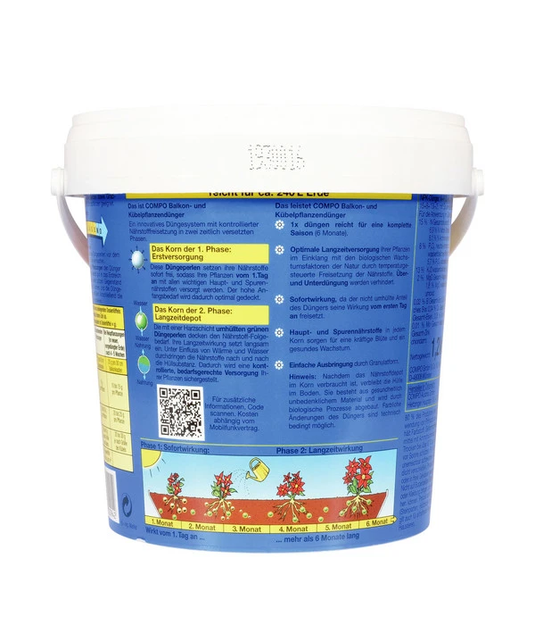 COMPO Balkon- Und Kübelpflanzendünger, 1,2 Kg 4 COMPO Balkon- Und Kübelpflanzendünger, 1,2 Kg – Bild 2