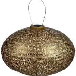 Lumiz Solar-Lampion Oval Ikat, Ca. Ø40/H27 Cm