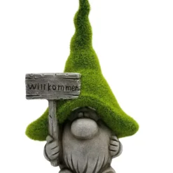Dehner Polyresin-Zwerg Willkommen, Ca. H30,5 Cm