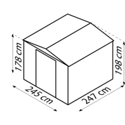 Globel Gerätehaus Somnium 88, Ca. B245/H198/T247 Cm -Angebote Biohort Store 6882153 WE DE 001 Somnium andereMasse