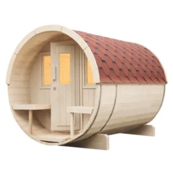 Wolff Finnhaus Saunafass Basic 280 Bausatz, Ca. B205/H210/T280 Cm