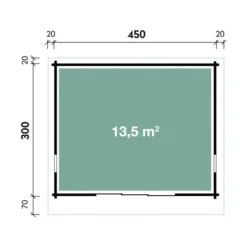 Wolff Finnhaus Gartenhaus Trondheim 70-D XL, Inkl. Schiebetür Rechts, Ca. B490/H256/T390 Cm -Angebote Biohort Store 6931299 WE DE 001 FinnhausBBHTrondheim70D