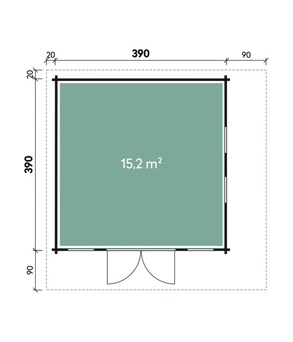 Wolff Finnhaus Gartenhaus Aalborg 70-C XL, Ca. B500/H280/T500 Cm 5 Wolff Finnhaus Gartenhaus Aalborg 70-C XL, Ca. B500/H280/T500 Cm – Bild 3