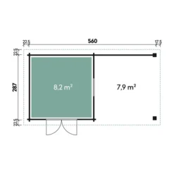 Wolff Finnhaus Gartenhaus WPC-Trend D+, Inkl. Lounge, Ca. B600/H251/T332 Cm -Angebote Biohort Store 6931729 WE DE 001 FinnhausWPCTrendmitLounge