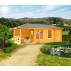 Wolff Finnhaus Gartenhaus Anna 40-A/2, Inkl. Terrasse, Ca. B755/H284/T351 Cm -Angebote Biohort Store 6933774 WE MO 001 FinnhausBBHAnna