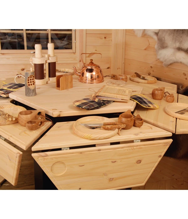 Wolff Finnhaus 6-Eck Tischplatte Grillkota 9 4 Wolff Finnhaus 6-Eck Tischplatte Grillkota 9 – Bild 2