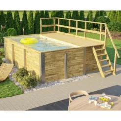 Weka Massivholzpool 595 Gr. 1, Ca. B490/H201/T315 Cm, Folie Sand/Mosaic -Angebote Biohort Store 6950570 WE MO 001 WekaMassivholzpool