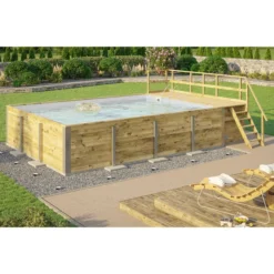 Weka Massivholzpool 595 Gr. 2, Ca. B650/H201/T490 Cm, Folie Hellgrau -Angebote Biohort Store 6950604 WE MO 001 WekaMassivholzpool