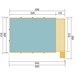 Weka Massivholzpool 595 Gr. 2, Ca. B650/H201/T490 Cm, Folie Blau/Mosaic -Angebote Biohort Store 6950638 WE DE 001 WekaPoolGrundrissNeu