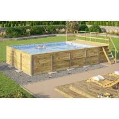 Weka Massivholzpool 595 Gr. 2, Ca. B650/H201/T490 Cm, Folie Blau/Mosaic -Angebote Biohort Store 6950638 WE MO 001 WekaMassivholzpool