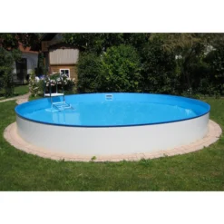 Summer Fun Stahlwand-Einbaupool-Set Exklusiv, Halbhoch, Ca. Ø420/H150 Cm