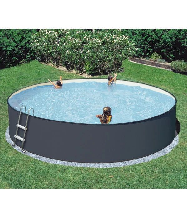Summer Fun Stahlwandpool-Set Einsteiger, Rund, Anthrazit 3 Summer Fun Stahlwandpool-Set Einsteiger, Rund, Anthrazit