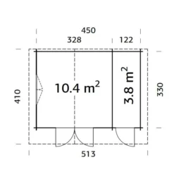 Palmako Gartenhaus Emma, Ca. B513/H268/T410 Cm 7 Palmako Gartenhaus Emma, Ca. B513/H268/T410 Cm -Angebote Biohort Store 6974448 WE BG 001 PalmakoGartenhausEmma