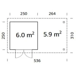 Palmako Gartenhaus Lara, Inkl. Seitendach -Angebote Biohort Store 6975734 WE BG 001 PalmakoGartenhausLara