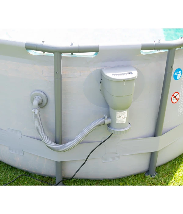 Summer Waves Frame Pool-Set, Oval, Anthrazit 16 Summer Waves Frame Pool-Set, Oval, Anthrazit – Bild 14