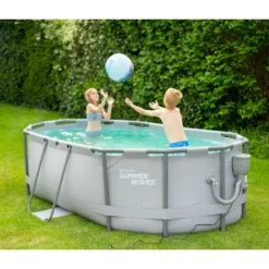 Summer Waves Frame Pool-Set, Oval, Anthrazit 19 Summer Waves Frame Pool-Set, Oval, Anthrazit -Angebote Biohort Store 6990832 WE MO 003 SummerWavesFramePool300x200x84cm