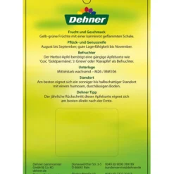 Herbstapfel 'Gravensteiner' -Angebote Biohort Store 7657398 HerbstapfelGravensteiner Etikett 2