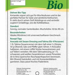 Bioland Koriander -Angebote Biohort Store 8001984 BioKoriander Etikett neu 2