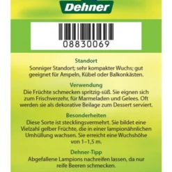 Dehner Ananaskirsche Physalis -Angebote Biohort Store 8830069 Ananaskirsche Etikett 2